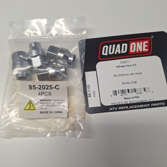 Quad One 5307-1 Wheel Lug Nut Kit Replacement Arctic Cat Prowler Wildcat Mudpro - Picture 1 of 5